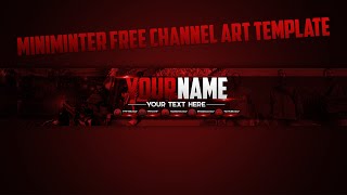 Miniminter based Channel Art Template Free [upl. by Adnolrehs]