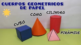 como hacer cuerpos geométricos rápido y fácil [upl. by Eisiam]