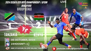 Tanzania vs Kenya Live  CECAFA U20 Boys African Cup Nations Qualifiers [upl. by Fanchie]