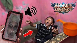 Prank suara hantu bocil lagi berak sambil main Mobile Legends ngakak🤣 [upl. by Tommi]