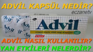 Advil LIQUIGELS Kapsül Nedir Advil Kapsülün yan Etkileri Nelerdir Advil Kapsül Nasıl Kullanılır [upl. by Neelrahs]