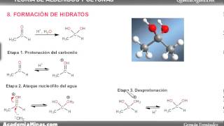 Formación de hidratos a partir de aldehídos y cetonas [upl. by Segal]