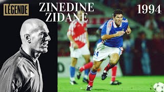 ZINEDINE ZIDANE  Premier Match avec Léquipe de France football legend [upl. by Akeryt]