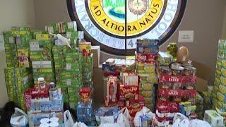 Scranton Prep students collect tons of food for local pantries [upl. by Goss]