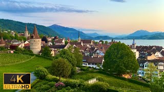 Zug Switzerland 🇨🇭 The Town With The Most Beautiful Sunsets  Walking Tour  4K [upl. by Barny]