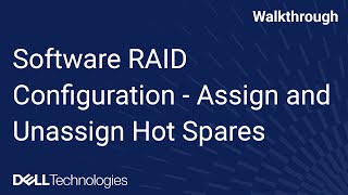 Software RAID configuration to assign and unassign global and dedicated hot spares using iSM [upl. by Jaenicke]