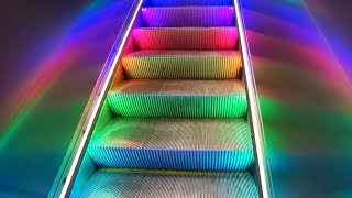 Sweden Stockholm Central subway  train station 2X rainbow escalator 6X SMW elevator [upl. by Accalia]