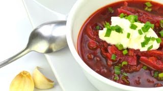 Vegetarian Borscht Борщ  Authentic Russian Beet Soup Recipe [upl. by Ettenauq488]