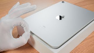 Apple iPad 10th Generation Silver Aesthetic Unboxing ASMR  Comparison iPad Pro 2022 [upl. by Eigriv]