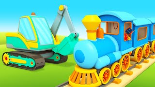 Cartoon cars for kids amp Car cartoons for babies – Toy trains for kids amp Learning videos for kids [upl. by Aicad]