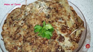 Oyster cake with Bean Sprouts  Chinese Recipe  Menu of Today [upl. by Fruma]