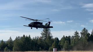 160TH SOAR UH60M Blackhawk arrives at McCall ID [upl. by Mezoff]