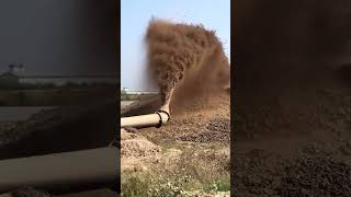 The most exciting scene of cutter suction dredger in dredging operation [upl. by Enajyram]