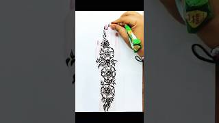 Beautiful Gulf Mehndi Henna Design  Dubai Latest design With leaf checks mehndi henna dubai [upl. by Huskamp]