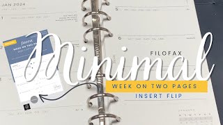 Filofax Minimal Week on Two Pages Personal Inserts Silent Flip [upl. by Ainaj]