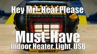 DEWALT 20Volt Propane Radiant Heater DXH12B with Fan LED Light amp USB Charging Ports [upl. by Asilrak]