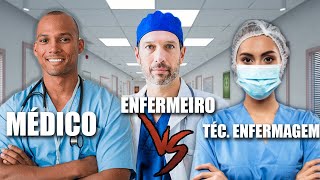 Médico Enfermeiro e Tec Enfermagem PRINCIPAIS DIFERENÇAS [upl. by Knutson250]