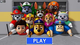 PAW PATROL UPDATE BARRYS PRISON RUN And BECOME PAW PATROL BARRY COP Obby [upl. by Balling]