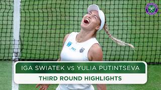 World No1 KNOCKED OUT  Yulia Putintseva vs Iga Swiatek  Highlights  Wimbledon 2024 [upl. by Ellenaj855]