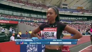 Watch Allyson Felix blast the 200m 😮 [upl. by Leasa504]