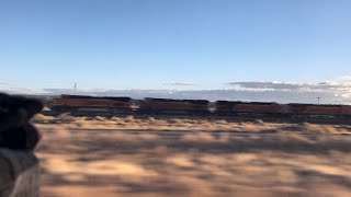 EB BNSF Intermodal ZTrain Racing Across High Desert On The Gallup Sub At Saint JohnsLupton AZ [upl. by Doris]