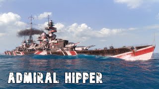 World of WarShips Admiral Hipper  7 Kills 162K Damage [upl. by Esirec668]