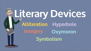 ESL  Literary Devices 2 Alliteration Imagery Oxymoron Hyperbole and Symbolism [upl. by Ahsilif]