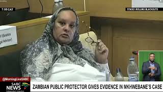 Zambian Public Protector gives evidence in Mkhwebanes case [upl. by Goto968]