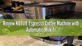 Review KOTLIE Espresso Coffee Machine with Automatic Milk Frother 20Bar OneTouch Coffee Machines f [upl. by Leahci]