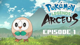 Rowlet I choose you Pokemon Legends Arceus Episode 1 [upl. by Lemart]