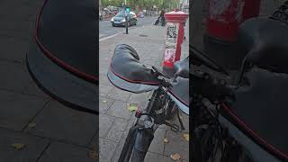 UK Englands A Deliveroo Driver BEST MANS FRIEND ON LEACH A MOTORCYCLIST CARS VANS BICYCLES [upl. by Ahsatin]