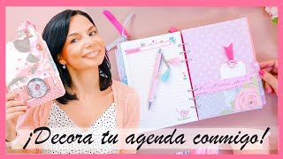 Agenda decorada con separadores y bolsillos TUTORIAL FÁCIL ⎜PEGA PAPEL O TIJERAS [upl. by Pilloff]