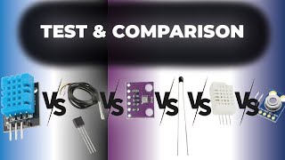 🌡️ Temperature sensors comparison  DHT11 VS DHT22 VS DS18B20 VS BMP280 VS THERMISTOR VS MLX90614 [upl. by Nevs]