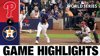 Phillies vs Astros World Series Game 6 Highlights 11522  MLB Highlights [upl. by Dreher980]