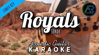 Royals by Lorde Lyrics  Acoustic Guitar Karaoke  Lower Key  Fairy Tale Canyon Kyrgyzstan [upl. by Struve]