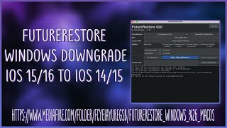 Futurerestore Windows downgrade iOS 1516 to iOS 1415  Futurerestore Downgrade Windows Full  2022 [upl. by Hagep]