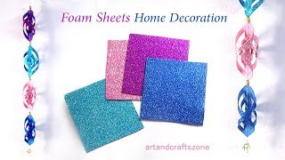 Diy Room Decor with Foam sheets  Home decoration idea  wall decor [upl. by Wolfson725]