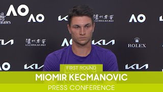 Miomir Kecmanovic Press Conference 1R  Australian Open 2022 [upl. by Isola]