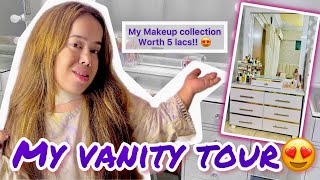 My vanity tour  Makeup Collection  worth 5 lacs😍  Reema Aly [upl. by Einavoj438]