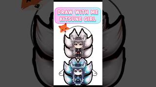 Draw with me kitsune anime character timelapse kitsune animeart chibi pngtuber kitsunevtuber [upl. by Araiet]