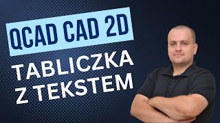 QCAD Tabliczka z Tekstem [upl. by Yssirc]