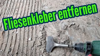 Fliesenkleber entfernen Fliesenkleber vom Boden entfernen [upl. by Ssalguod]