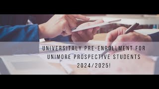 UNIMORE PREENROLLMENT on UNIVERSITALY 20242025 [upl. by Homovec]