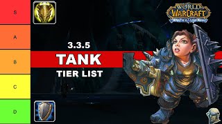 Tank Tier List for 335 Wrath of the Lich King Warmane Wotlk [upl. by Htrowslle753]