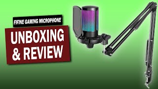 FIFINE USB Gaming Microphone Kit Review [upl. by Durante495]