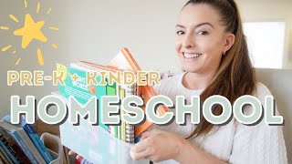 HOMESCHOOL CURRICULUM PICKS FOR KINDERGARTEN  PREK3 🌟 how we homeschool workbooks toys [upl. by Annirak39]