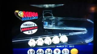 March 27 2012 Mega Millions Lottery Drawing [upl. by Adelric]