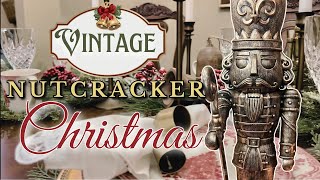 Nutcracker CHRISTMAS DECORATE VINTAGE CHRISTMAS DINING ROOM TABLE SCAPE GARLAND ARCH WAY [upl. by Godden244]