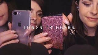 ASMR FRANCAIS ⚪️ longs triggers tapping brushing  pour dormir [upl. by Aonian]