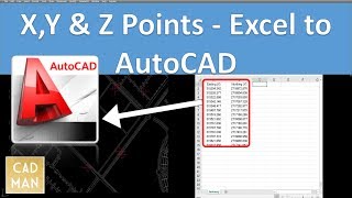 Excel to AutoCAD  Coordinates Points X and Y [upl. by Assir]